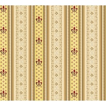 AS Création barocke Mustertapete Streifentapete Hermitage 10 beige braun rot 335421 10,05 m x 0,53 m