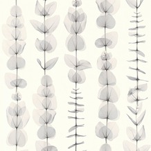AS Création florale Mustertapete in Röntgen Optik X-Ray Vliestapete grau metallic weiß 342462 10,05 m x 0,53 m