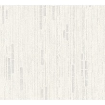 AS Création Mustertapete Essentials Vliestapete Tapete grau metallic weiß 318502 10,05 m x 0,53 m