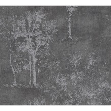 AS Création Mustertapete Secret Garden Tapete dunkelgrau metallic 336035 10,05 m x 0,53 m