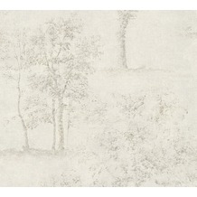 AS Création Mustertapete Secret Garden Tapete grau metallic weiß 336031 10,05 m x 0,53 m