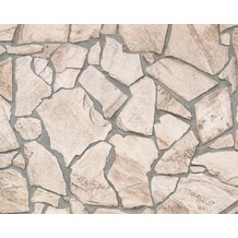 AS Création Mustertapete Wood`n Stone, Tapete, Natursteinoptik, beige, braun, grau 927323 10,05 m x 0,53 m