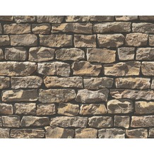 AS Création Mustertapete Wood`n Stone, Tapete, Natursteinoptik, beige, braun, schwarz 907912 10,05 m x 0,53 m