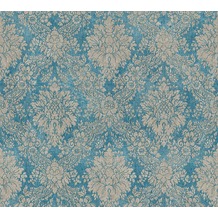 AS Création neobarocke Mustertapete Secret Garden Tapete blau braun metallic 336075 10,05 m x 0,53 m