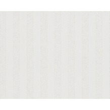 AS Création Streifentapete mit Glitter Bling Bling, Vliestapete, weiß 315113 10,05 m x 0,53 m