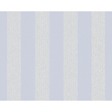 AS Création Streifentapete Smooth, Vliestapete, blau, grau 302376 10,05 m x 0,53 m