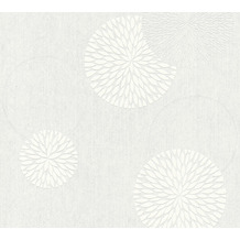 AS Création Vliestapete Meistervlies Blumentapete überstreichbar weiß 321301 10,05 m x 0,53 m