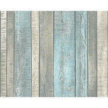 AS Création Vliestapete Best of Wood'n Stone 2nd Edition blau creme grau 319932 10,05 m x 0,53 m