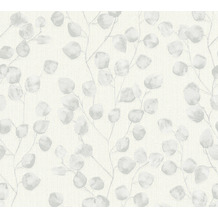AS Création Vliestapete Blooming Tapete floral grau weiß 370052 10,05 m x 0,53 m