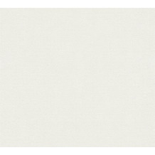 AS Création Vliestapete Blooming Tapete Uni creme weiß 372624 10,05 m x 0,53 m