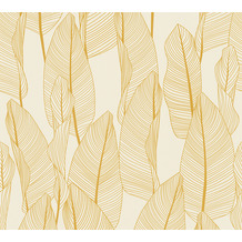 AS Création Vliestapete Exotic Life Tapete mit Blättern floral gelb 364975 10,05 m x 0,53 m