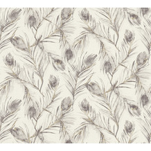 AS Création Vliestapete Exotic Life Tapete mit Palmenblättern grau metallic 373674 10,05 m x 0,53 m