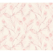 AS Création Vliestapete Exotic Life Tapete mit Palmenblättern grau metallic rosa 373672 10,05 m x 0,53 m