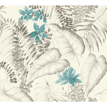 AS Création Vliestapete Exotic Life Tapete tropisch floral natürlich blau grau schwarz 372792 10,05 m x 0,53 m