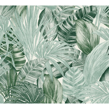 AS Création Vliestapete Greenery Tapete mit Palmenprint in Dschungel Optik grün weiß 368201 10,05 m x 0,53 m