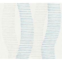 AS Création Vliestapete Linen Style Tapete geometrisch grafisch blau grau weiß 367581 10,05 m x 0,53 m