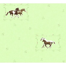 AS Création Vliestapete Little Stars Ökotapete PVC-frei bunt grün 358371 10,05 m x 0,53 m