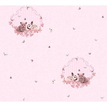 AS Création Vliestapete Little Stars Ökotapete PVC-frei bunt rosa 355641 10,05 m x 0,53 m