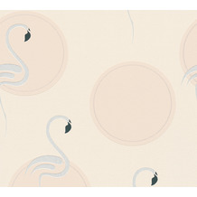 AS Création Vliestapete mit Glitter Boys & Girls 6 Tapete mit Flamingos beige grau weiß 369982 10,05 m x 0,53 m