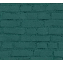 AS Création Vliestapete Neue Bude 2.0 Edition 2 Stones & Structure grün schwarz 374145 10,05 m x 0,53 m