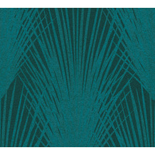 AS Création Vliestapete New Elegance Palmentapete grün blau 375533 10,05 m x 0,53 m