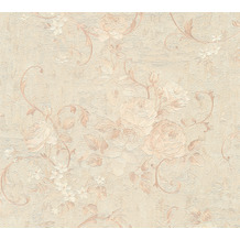AS Création Vliestapete Romantico Tapete romantisch floral creme beige braun 372242 10,05 m x 0,53 m