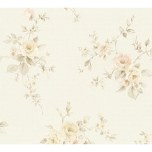 AS Création Vliestapete Romantico Tapete romantisch floral creme braun rosa 372338 10,05 m x 0,53 m