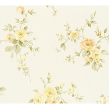 AS Création Vliestapete Romantico Tapete romantisch floral creme gelb grün 372321 10,05 m x 0,53 m
