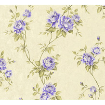 AS Création Vliestapete Romantico Tapete romantisch floral creme lila grün 372265 10,05 m x 0,53 m