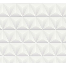 AS Création Vliestapete Scandinavian 2 Tapete in 3D Optik geometrisch grau weiß 361861 10,05 m x 0,53 m