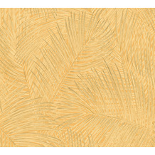 AS Création Vliestapete Sumatra Tapete mit Palmenblättern gelb orange 373711 10,05 m x 0,53 m