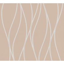 AS Création Vliestapete Trendwall Tapete gestreift beige 371331 10,05 m x 0,53 m