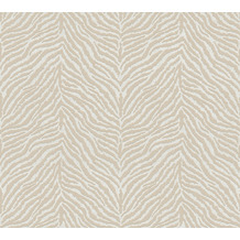 AS Création Vliestapete Trendwall Tapete im Zebra Print beige weiß 371202 10,05 m x 0,53 m