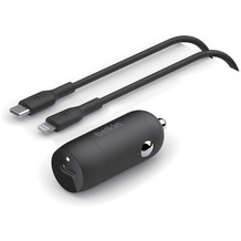 Belkin 30W USB-C Kfz-Ladegerät incl. Lightning, 1m, schwarz