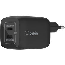 Belkin 65W Dual USB-C GaN Ladegerät mit PD und PPS, schwarz