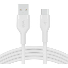 Belkin Flex USB-A/USB-C Silikon-Kabel, 2m, weiß