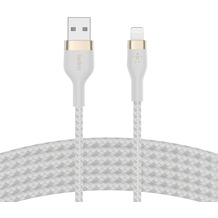 Belkin PRO Flex Lightning/USB-A Kabel, Apple zert., 3m, wei