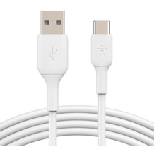 Belkin USB-C/USB-A PVC Kabel, 1m, weiß, Doppelpack