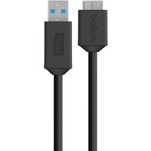 Belkin USB 3.0 Micro-B auf USB-A Kabel, Pro Series, 0.9m, schwarz