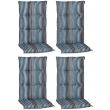 BEO 4er Set Tissa BE210 blauer Streifen dänisches Design für Hochlehner-Stühle