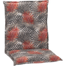 BEO Biel M217 Palmenblatt in grau, rot auf hellem Hintergrund für Niedriglehner-Stühle