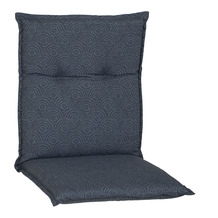 BEO Saumauflage, dunkelblau gemustert, Sitzauflage für Niedriglehner-Stühle
