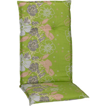 BEO Saumenauflage für Hochlehnerstühle - Börde - Blumenranke auf apfelgrünem Hintergrund M044