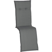 BEO Saumenauflage für Relaxstühle - Belm - graues Polster mit weißen Streifen M050