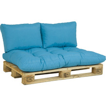 BEO Set Loungekissen 1x 120x80 + 2x 60x40cm - türkis AUB22, Couch aus Europaletten