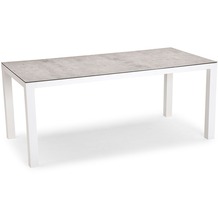 Best Tisch Houston 160x90cm weiss/silber Gartentisch