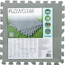 Bestway Flowclear Pool-Bodenschutzfliesen Set, grau, 9 Stck  50 x 50 cm (58639)