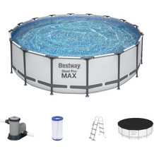 Bestway Steel Pro Max runder Frame Pool Komplett-Set, Ø 488 x 122 cm (5612Z)