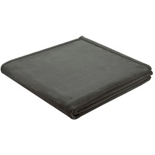 Biederlack Plaid / Decke Soft & Cover anthrazit Umschlagsaum 150 x 200 cm