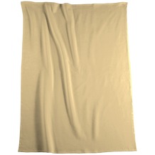 Biederlack Plaid / Decke Pure Cotton beige Samtband-Einfassung 150 x 200 cm